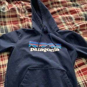 navy Patagonia hoodie
